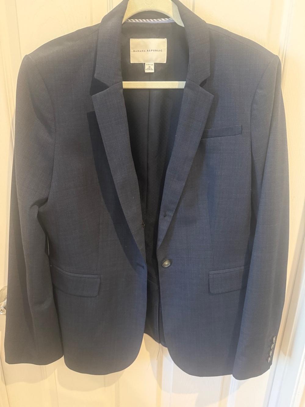 Banana Republic Women’s Navy Single-Button Blazer - 16